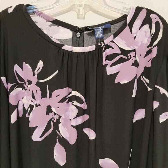 Chaps floral print bell sleeve dress size XL - Picture 5 of 13